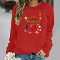 thumbnail image 4 of Busydd Christmas Sweatshirts for Women Fashion Fall Print Womens Tops Casual Comfortable Cotton Crew Neck Long Sleeve Shirts for Women L, 4 of 6