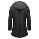 thumbnail image 4 of Chaqueta casual larga y elegante de mezcla de lana moteada con capucha para hombre, adecuada para climas fríos oso de fresa Electrónica, 4 of 5