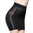 thumbnail image 4 of Falda ceñida al cuerpo, translúcida, fina, ligera, brillante, alta elasticidad, lencería atractiva, falda ajustada, negro, talla libre, 4 of 8