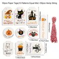 thumbnail image 3 of 50pcs Spooky Halloween Kraft Paper Labels with Hemp Rope and Ghost and Bat Printing - Perfect for DIY Gift Packaging and Decorations, 3 of 4