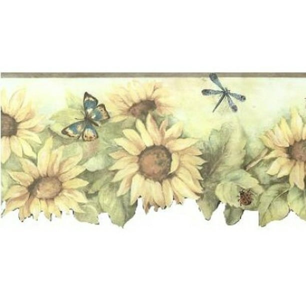 879483 Scalloped Sunflower Wallpaper Border BG71364dc
