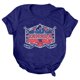 thumbnail image 2 of Gibobby Playera de Manga Corta con Cuello Redondo Mujeres Casual Impresión Manga Corta Cuello Redondo Camiseta Suelta Blusa Tops(Azul,CH), 2 of 4