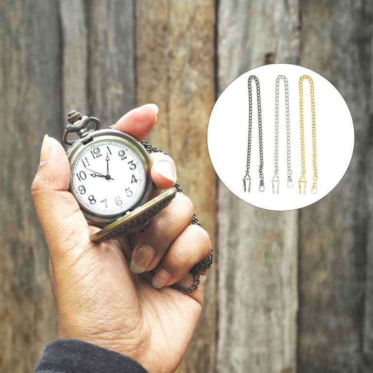 3 Pcs Pocket Watch Hanging Chains Pocket Watch Chains Retro Watch