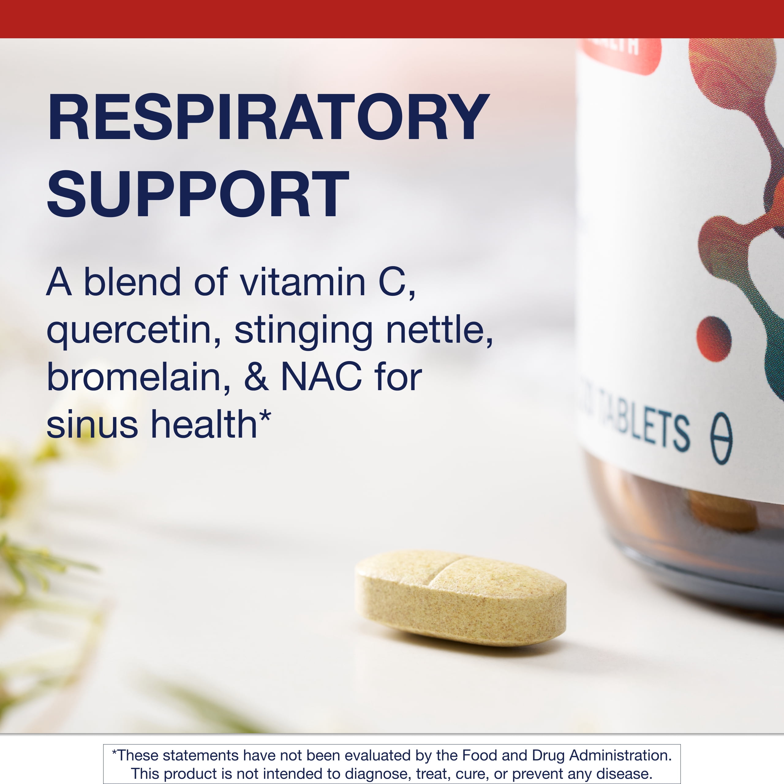 Metagenics Sinuplex - Healthy Respiratory Support* - With Vitamin C, Stinging Nettle Extract, N-Acetylcysteine, Quercetin & More - Immune Supplement with Vit C* - 120 Tablets