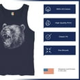 thumbnail image 6 of Roaring Grizzly Bear Tank Top Wild Animal Fierce Black and White Nature Wildlife Forest Predator Beast Men's Top, 6 of 7