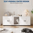 thumbnail image 5 of Ataucjin Double Cat Litter Box Cabinet, Litter Box Enclosure with Double Room, Hidden Litter Box Tv Stand, Litter Box Furniture Hidden for 2 Cats, Cat House, TV Stand with Cat Litter Box, 5 of 8