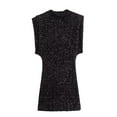 thumbnail image 4 of Drses‌‌ ‌‌‌‌‌‌‌‌‌‌‌‌‌‌‌‌‌‌‌‌‌‌‌‌‌Women's Elegant Sparkly Sequin Mini Dress - Bodycon Flying Sleeve Round Neck for Cocktail & Evening Parties, 4 of 7