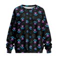 thumbnail image 4 of HELLHERO Paw Print Women Pullover Top Trendy Soft Loose Crew Neck Sweatshirt Fall Winter Long Sleeve Sweatshirt 2025 Size XXXL, 4 of 7