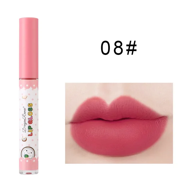 Heallor-Juego de pintalabios de terciopelo mate, lápiz labial de frutas de larga duración, resistente al agua, Sexy, rojo, Nude, lápiz de tinte, maquillaje Natural, cosmético de belleza