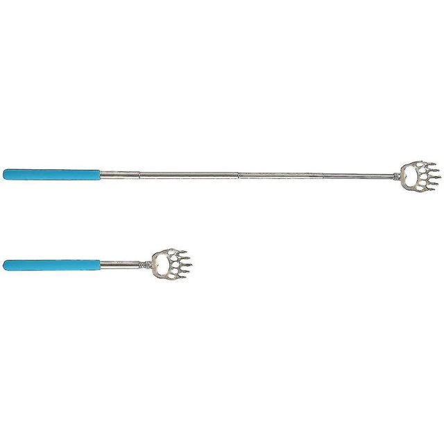 (Paquete de 4) Rascadores de espalda de Metal con garras de oso telescópicas extensibles portátiles Plazuria/masajeador de manos/bofetada con mangos de goma