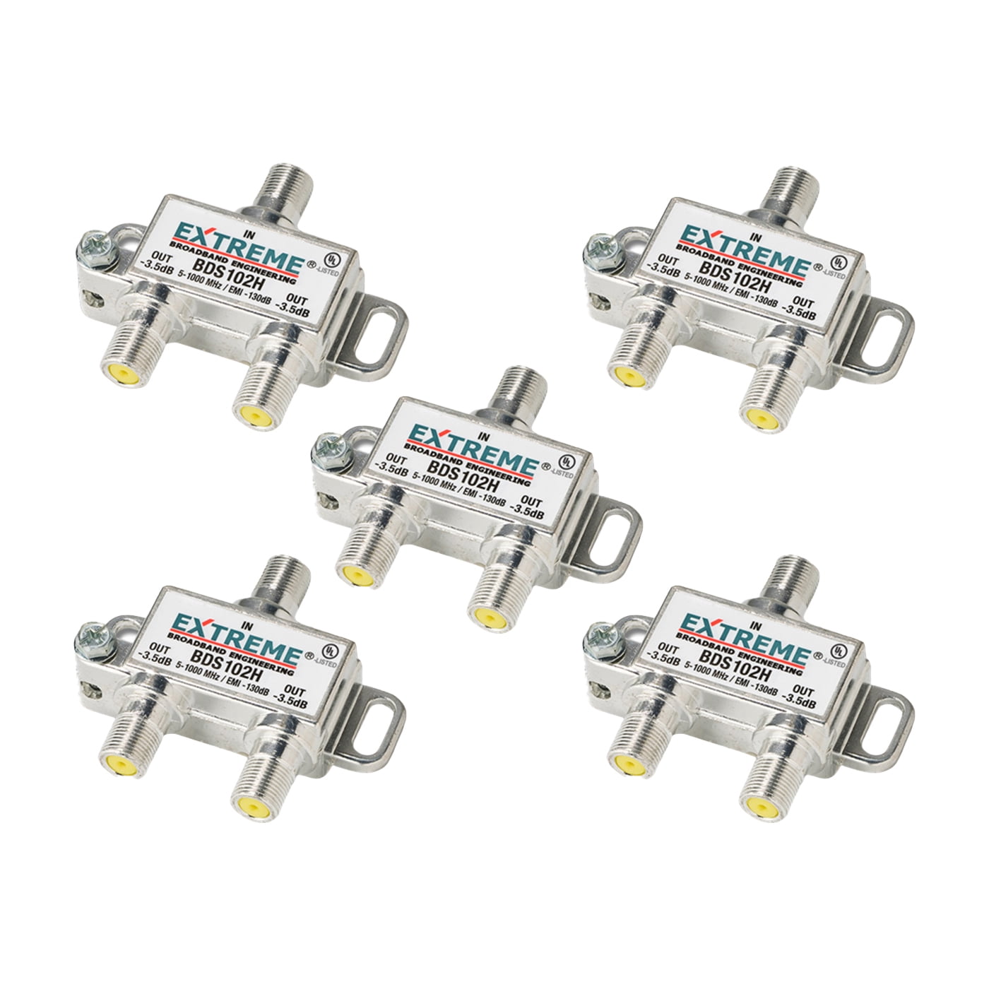 BDS102H cableTVamps 2 Way Extreme HD Digital 1GHz HIGH Performance Coax Cable Splitter 3 Pack 