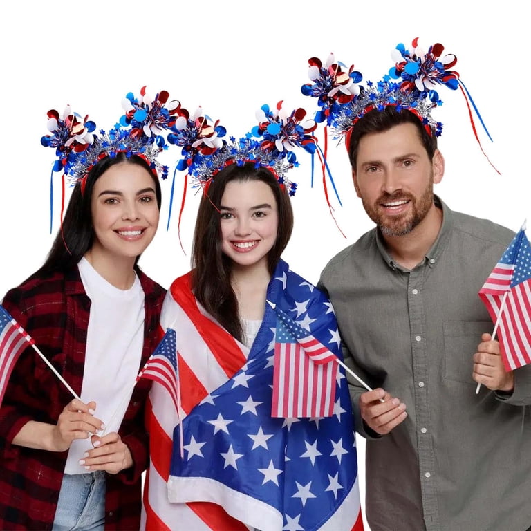 Chmadoxn July 4th Glitter Headbands - Patriotic Star Hair  display picture 3
