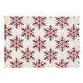thumbnail image 6 of Fennco Styles Christmas Snowflake Cotton Table Runner 14" W x 72" L - Red Festive Table Cover for Home Décor, Banquet, Family Gathering, Holiday and Special Occasion, 6 of 8