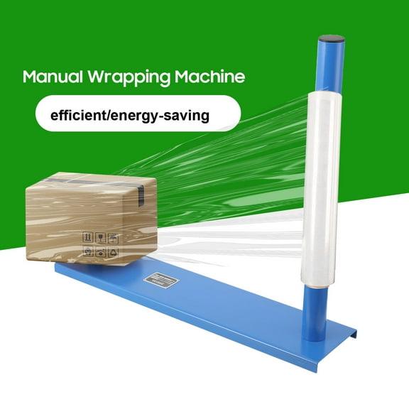 ECUTEE Manual Pallet Wrapper Stretch Film Wrapping Bench, L-shaped Film Dispenser Wrap Machine, 360 ° Pallet Wrapping Machine for Small Business Packaging, Shipping & Warehousing