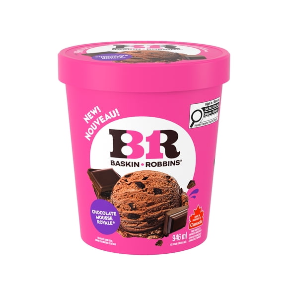Baskin Robbins Chocolate Mousse Royale Ice Cream, Chocolate Mousse Ice Cream, Chocolatey Flakes, 946 mL
