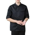 thumbnail image 4 of BELOVING 3/4 Sleeve Chef' Jacket Kitchen Cook Coat Uniforms Unisex Black, 4 of 10