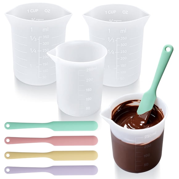 Juego de tazas para derretir chocolate Palksky Silicone con tazas medidoras