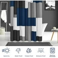 thumbnail image 4 of Blue Shower Curtains for Bathroom Black and White Modern Shower Curtain Waterproof Cloth Fabric Shower Curtains for Bath Decor, Machine Washable 72 x 72 inch Long, 4 of 6
