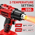 thumbnail image 2 of Pistola de Calor Inalámbrica FULLYEA 550°C 2 Temperaturas 2x Baterías 4.0Ah, 2 of 7
