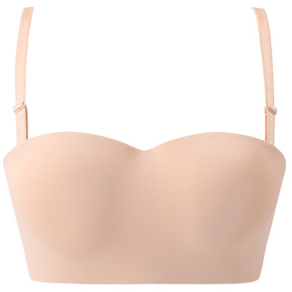 Bigersell Full-Figure Bra Women Sports Bra No Underwire Side Breast Comfortable Breathable Tops Solid Underwear Tall Size Bralette Bra, Style 5178, Beige 34B