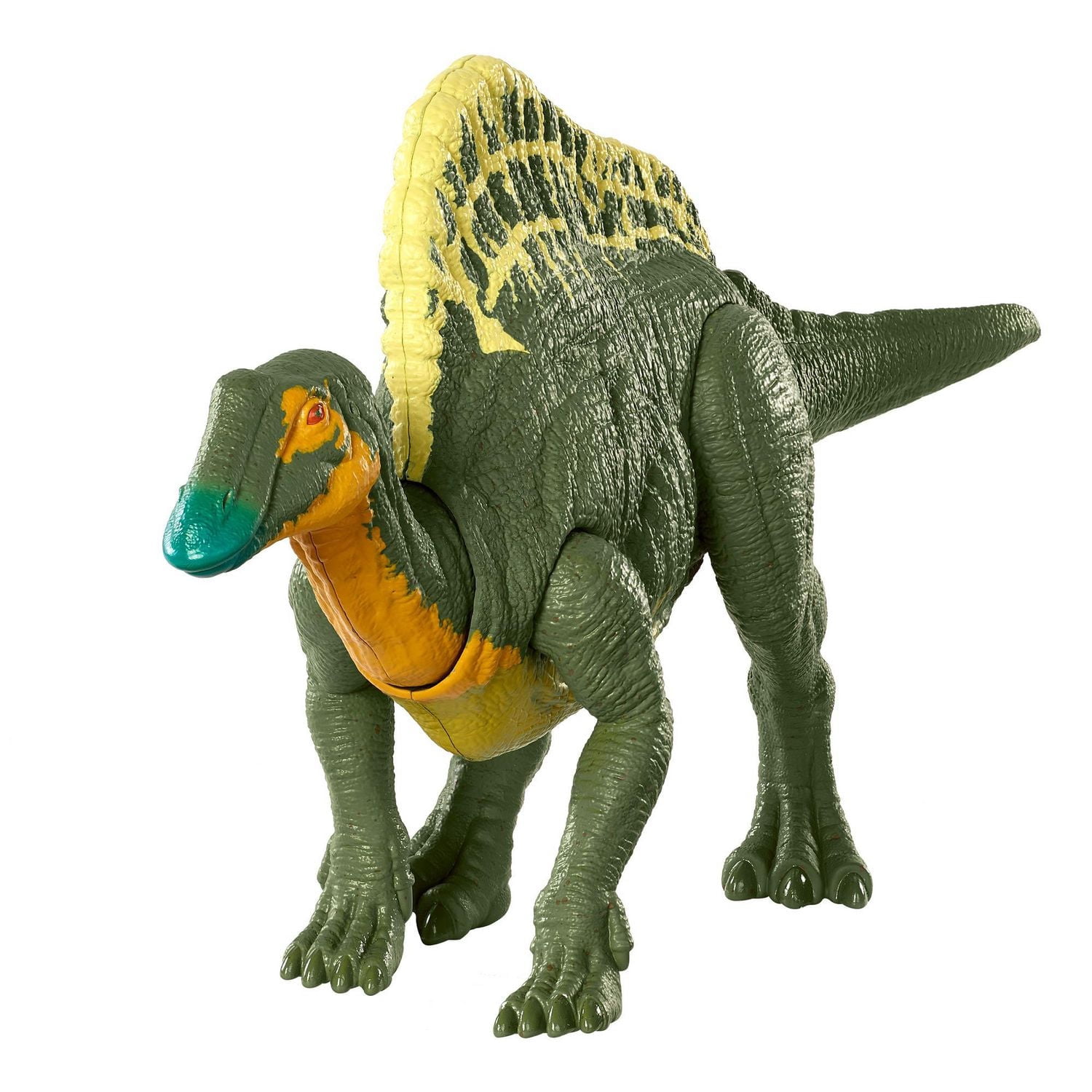 ​Jurassic World Roar Attack Ouranosaurus Camp Cretaceous Dinosaur Figure with Movable Joints, Realistic Sculpting, Strike Feature & Sounds, Herbivore, Kids Gift 4 Years & Up​