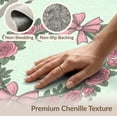 thumbnail image 6 of ODIKA Floral Medallion With Ribbon Wreath And Cottagecore Trim Coquette Bow Refined for Playroom, Bedroom, Reading Nook, Pet Friendly & Kids Safe Play, 6 of 7