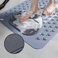 SDJMa Shower Mat Bathtub Mat Non Slip,31.5x19.7In Shower Foot Scrubber
