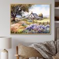 thumbnail image 1 of Designart Trees Oversized framed wall art decor, Tree Natural framed wall art, Majestic Oak Tree At The Farm Rustic Landscape , Purple Traditional Natural framed wall art, Natural brown color Frame, 1 of 5