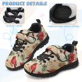 thumbnail image 3 of CHAQLIN Christmas Kids Sneakers Retro Art Bird Red Cardinal Shoes for Boys Girls 1 Lightweight Breathable Athletic Running Tennis Shoes with EVA Sole, 3 of 7