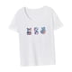 thumbnail image 5 of Camiseta para mujer Ropa de verano Camisa con cuello redondo para viajes, vacaciones, caminar, compras L, 5 of 7