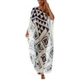 thumbnail image 3 of Bsubseach Print Kaftan V Neck Swim Cover Up for Women Summer Outfits Maxi Dresses, 3 of 5