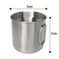 thumbnail image 5 of sunsanly 250/350/550ML 304 Stainless Steel Camping Cup with Foldable Handle Frosted Portable Outdoor Travel Picnic BBQ Tea Milk Beer Milk Mug Metal Drinking Cup, 5 of 8
