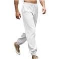 thumbnail image 3 of Men's Jogger Pants Elastic Waist Drawstring Sweatpants Tapered Fit Lightweight Outdoor Trousers with Pockets, 3 of 8