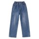 thumbnail image 5 of 3-9Y Spring Children's Jeans Simple Solid Color Loose Girls Straight Pants Childrens Denim Trousers Kid's Outwear Pants, 5 of 6