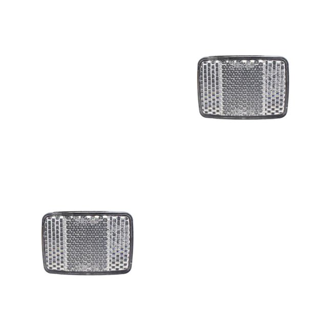 Justharion Bike Reflector Night Cycling Warning Safety Plastic Reflective Light Lens Accessory white 2Set
