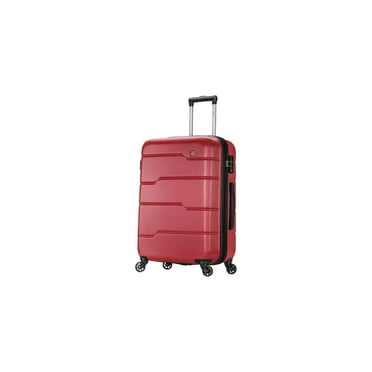 DUKAP RODEZ PC/ABS Plastic 4-Wheel Spinner Luggage Red (DKROD00M-RED)