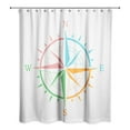 thumbnail image 2 of Creative Products Colorful Compass 71x74 Shower Curtain, 2 of 2