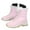 Pink, variant on Women Snow Boots Winter High Top Warm Walking Boots Lined Comfortable Winter Boots