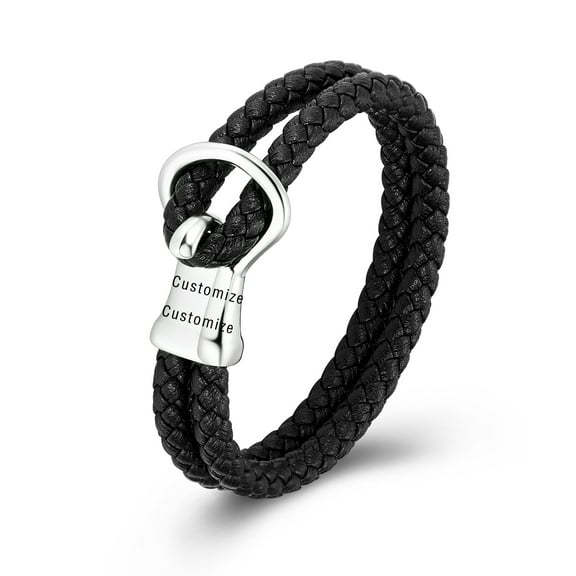 Leather Braided Bracelet Funeral Urns Bracelet for Cremation Ashes Bracelet Bangle Memorial Jewelry