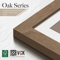 thumbnail image 5 of 20x30 Poster Frame 2 Pack, Natural Wood Grain Brown Walnut, Display 16x24 Picture with Mat or 20x30 without Mat, Wall Hanging, 5 of 7