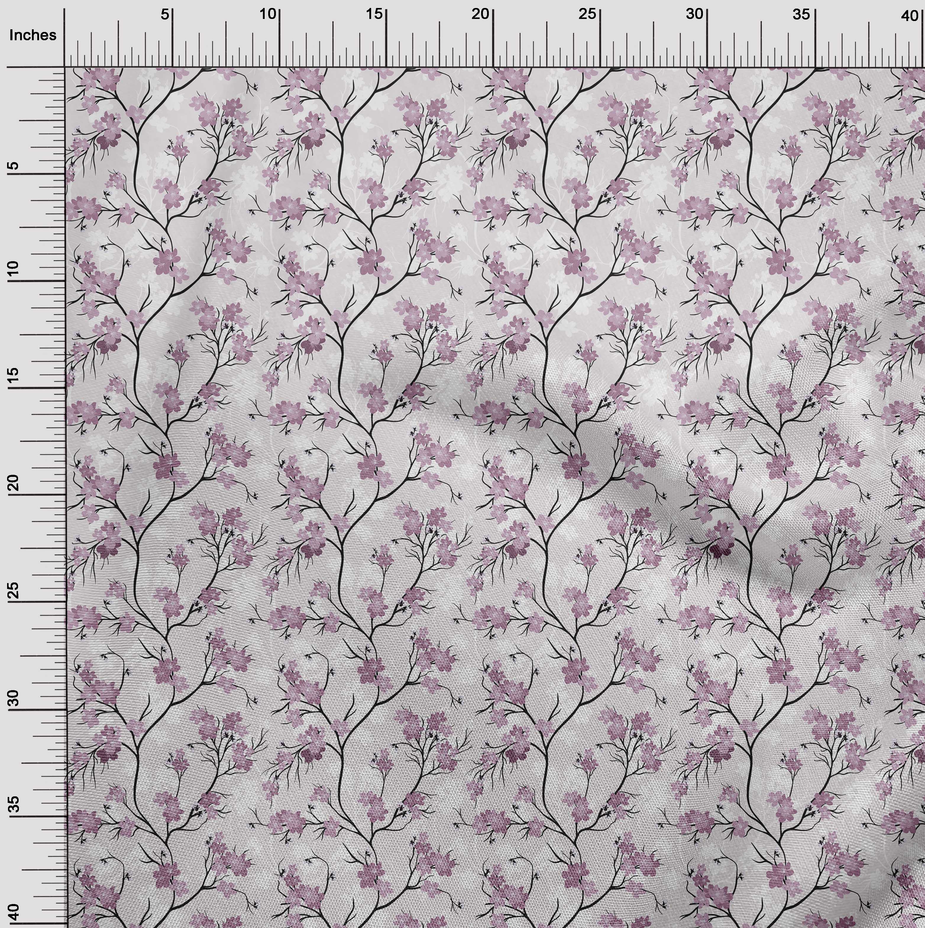 oneOone Cotton Cambric Lavender Fabric Floral Fabric For Sewing Printed Craft Fabric By The Yard 56 Inch Wide - image 4 of 5