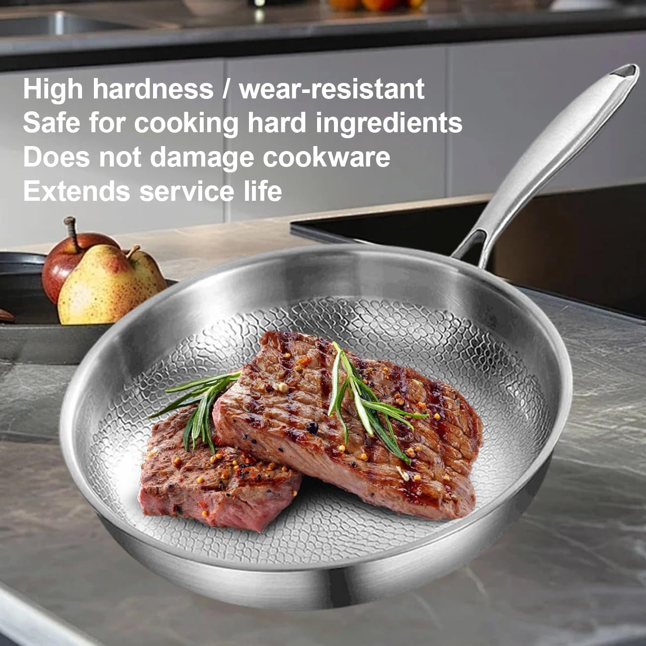 Titanium Fry Pan Non Stick Frying Pans with Lids Induction Compatible Egg Frying Pan for Ease of Cleaning Titanium Cooking PanTitanium,11 inch