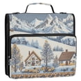 thumbnail image 5 of FORMRS Zipper Binder with Shoulder Strap 2-inch Ring 500 Sheet Capacity File Bag, Blue Snowy Mountain, 5 of 5