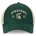 thumbnail image 2 of Men's Top of the World Green Michigan State Spartans Heritage Waylon Trucker Adjustable Hat, 2 of 4