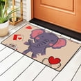 thumbnail image 2 of XMXY Area Rugs Doormat Outdoor Entrance, Cute Birthday Elephant Doodle Facecloth Non-slip Floor Mat Rug for Living Room Kitchen Sink Area Indoor,72"x48", 2 of 9
