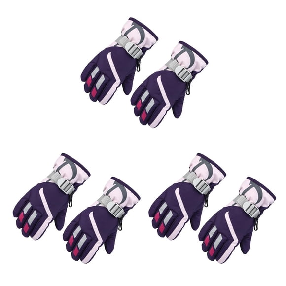 Billuyoard 1 par de manoplas para niños, impermeables, cálidas, con hebilla para niños, cómodos accesorios de esquí, artículos deportivos, Type1 NO1