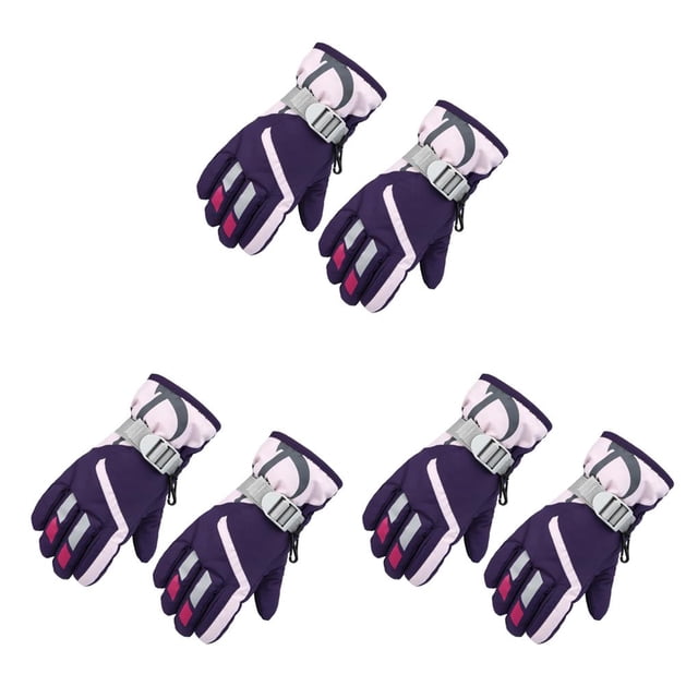 Billuyoard 1 par de manoplas para niños, impermeables, cálidas, con hebilla para niños, cómodos accesorios de esquí, artículos deportivos, Type1 NO1