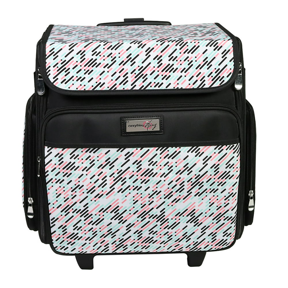 Everything Mary Collapsible Rolling Craft Bag, Pill - Wheeled Scrapbook
