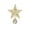 Gold-GD-home supplies, variant on ABPWLY Home Christmas Five Pointed Star Lamp Iron Tree Top Decoration 20x25cm Silver Luminous LED Light Christmas Gifts
