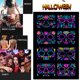 thumbnail image 4 of Tatuajes faciales temporales JShteea 8 Uds fluorescentes para fiesta de Halloween, 4 of 9